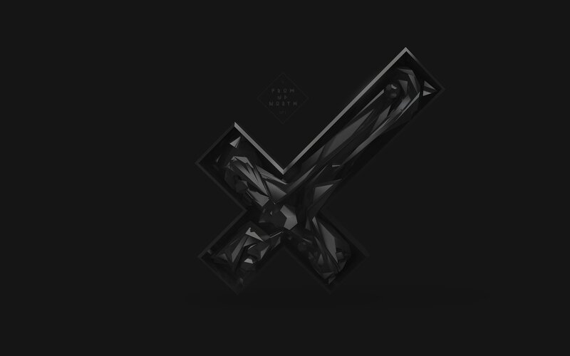 Black Geometric X Symbol