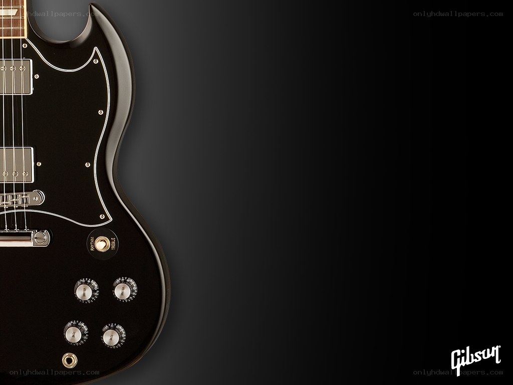black gibson electric guitar
