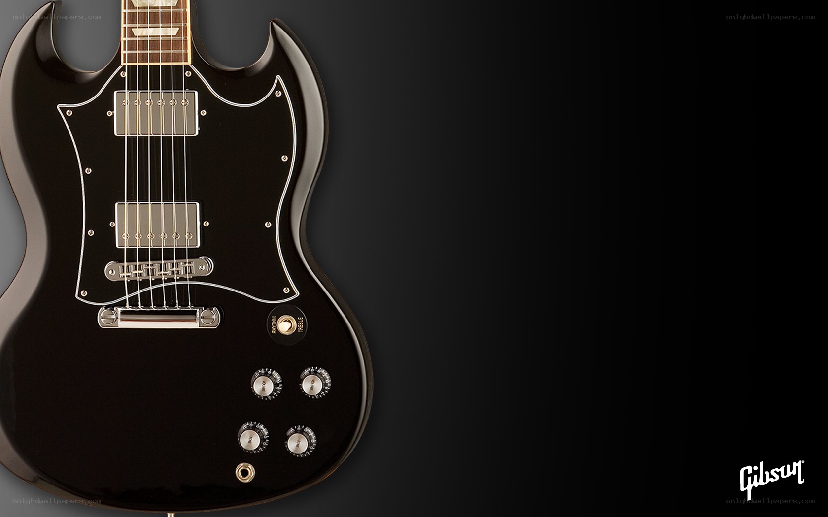 black gibson sg guitar