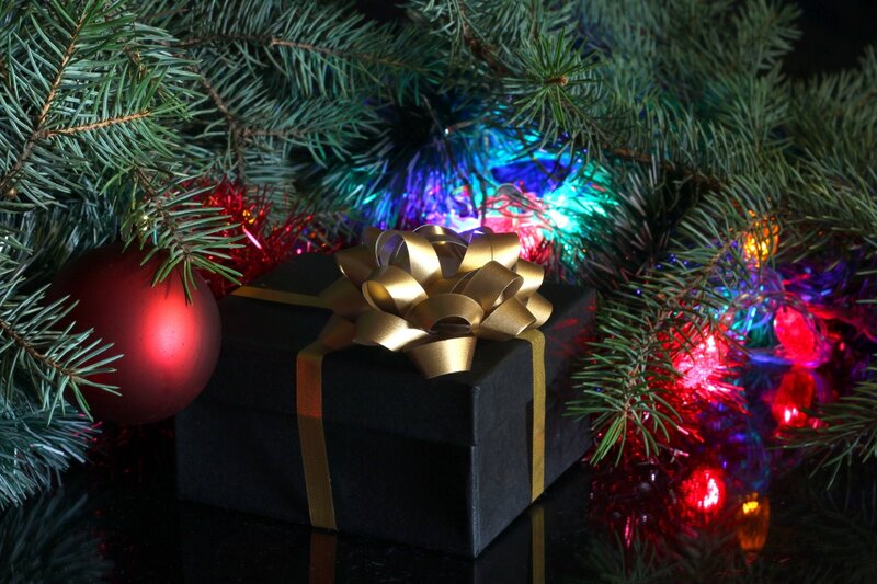 Black Gift Box with Bow