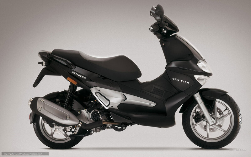Black Gilera Runner scooter