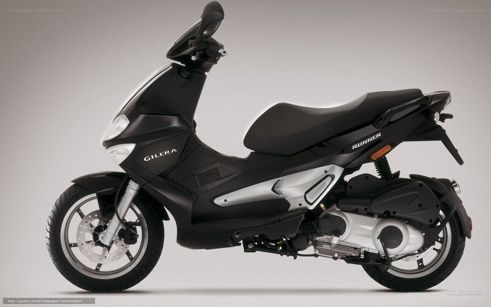 Black Gilera Runner scooter