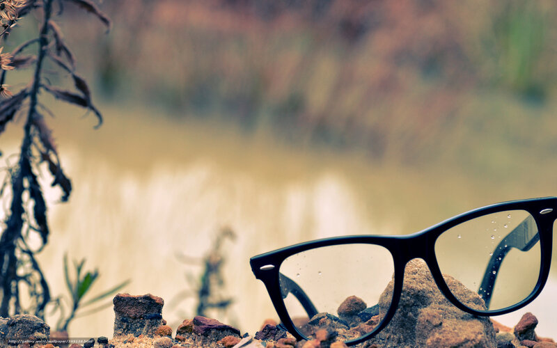 Black Glasses on Rocks