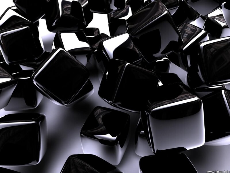 Black Glossy Cubes