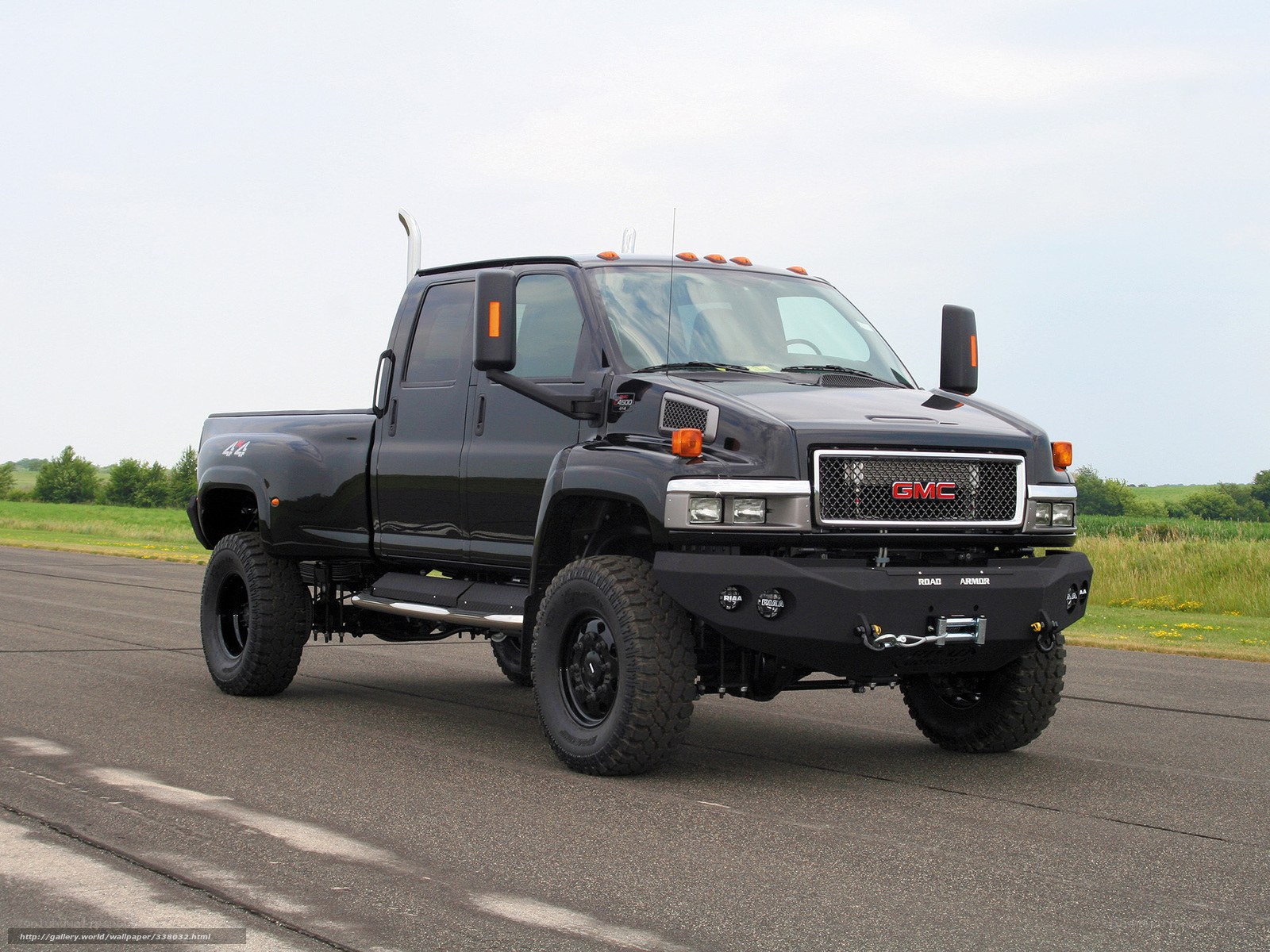 black gmc pickup truck
