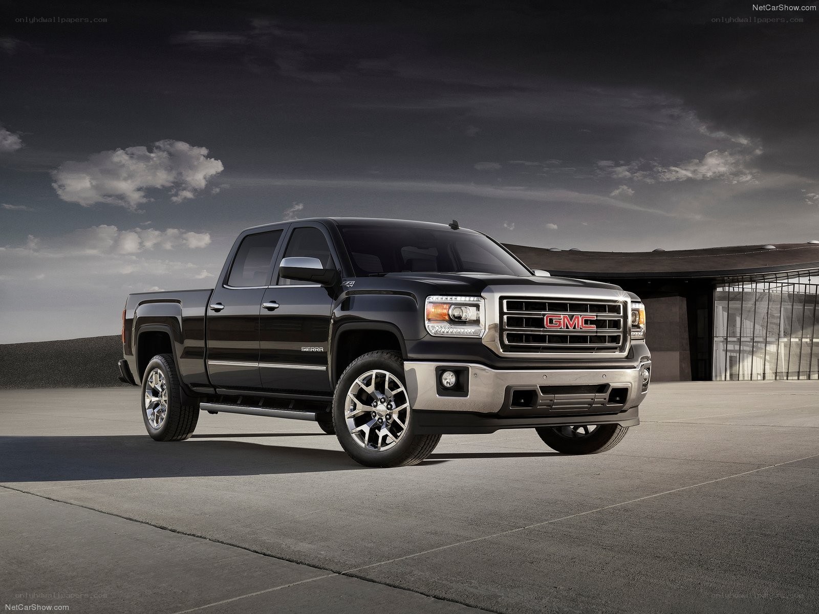 Black GMC Sierra truck