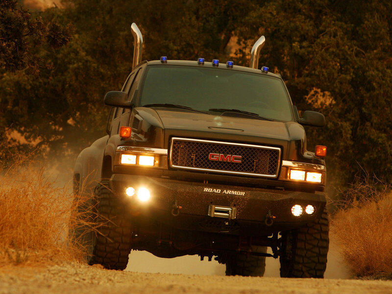 Black Gmc Truck — Brown