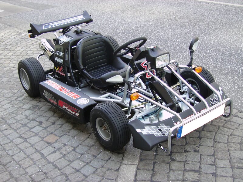 Black Go-kart on Pavement