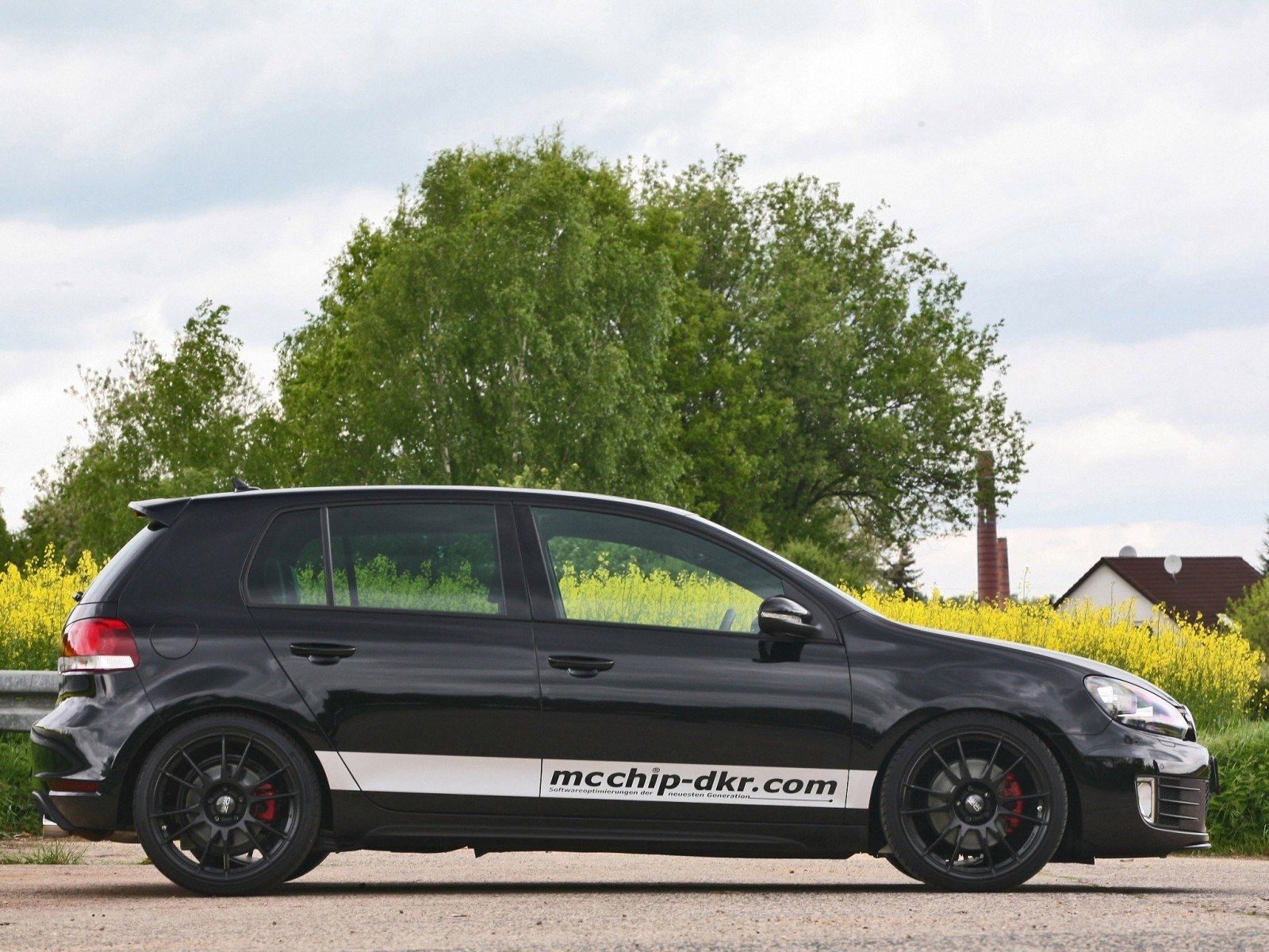 black golf hatchback car