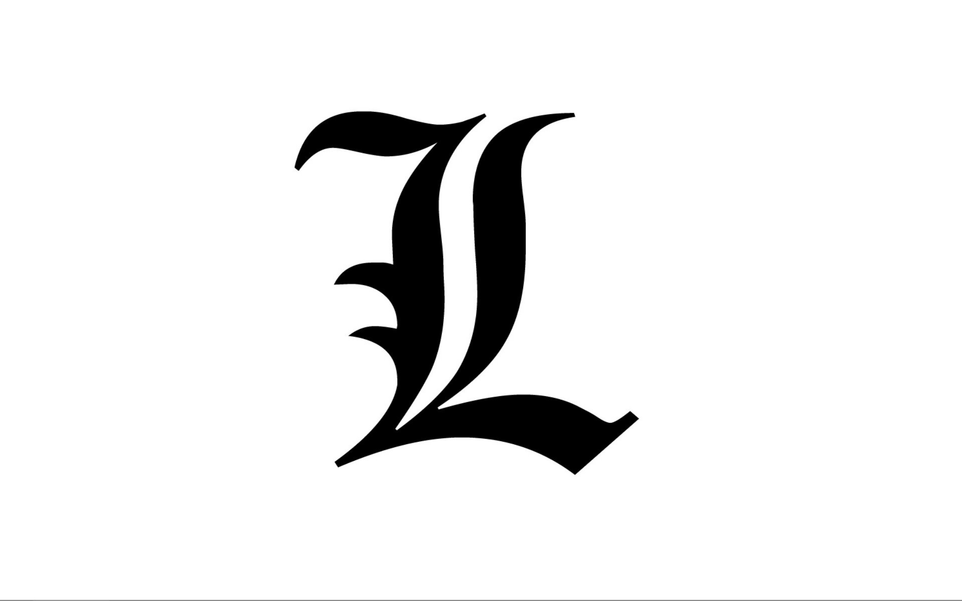 Black gothic letter L