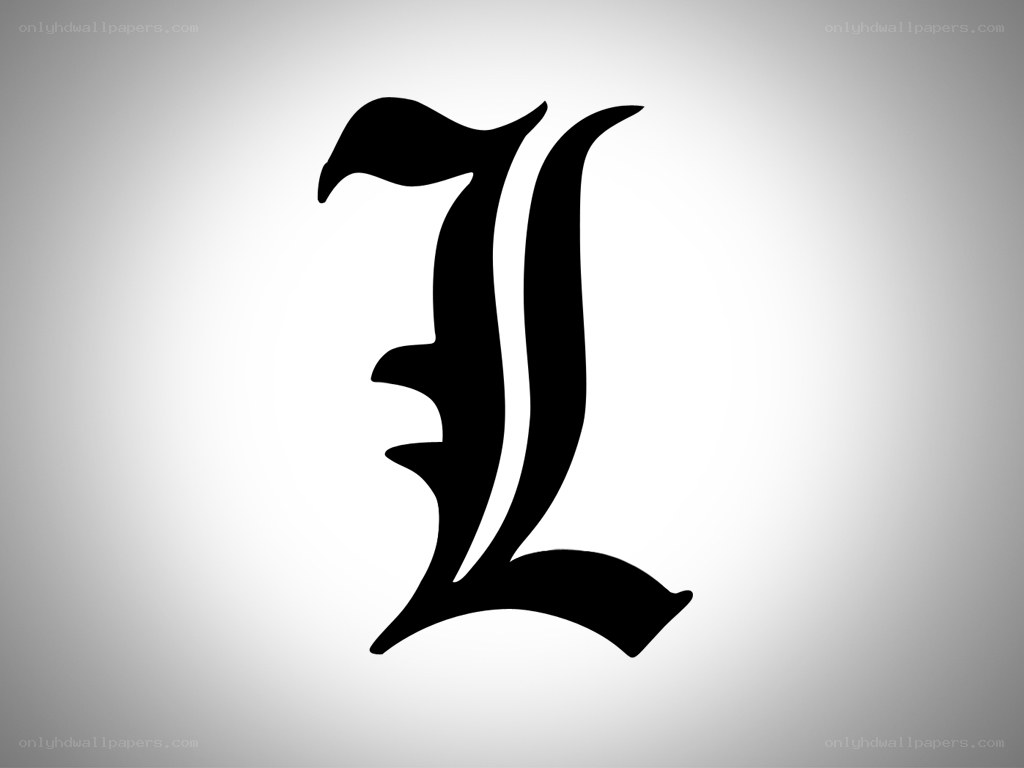 Black gothic letter L