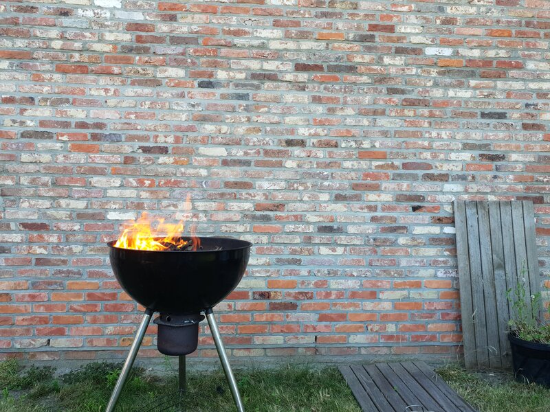 Black Grill with Fire