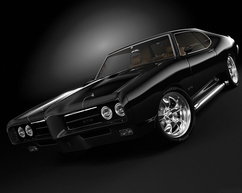Black GTO muscle car