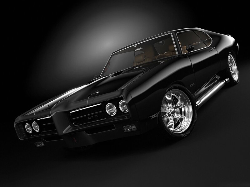 Black GTO muscle car