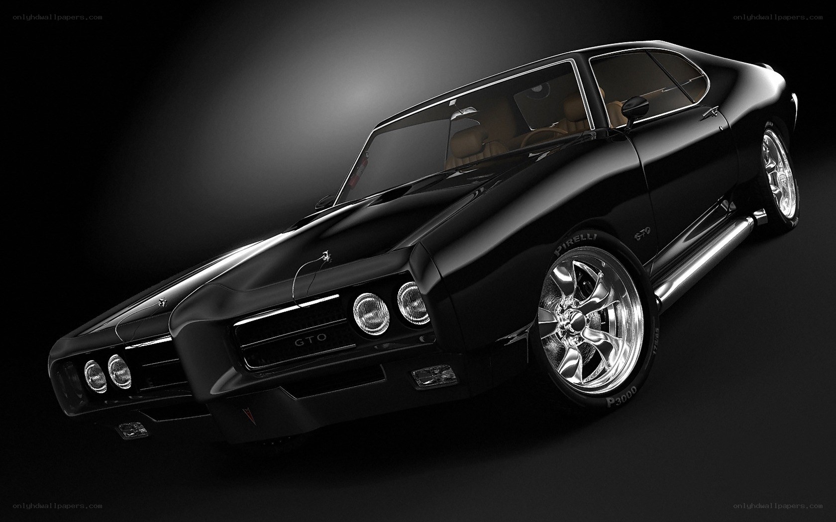 Black GTO muscle car