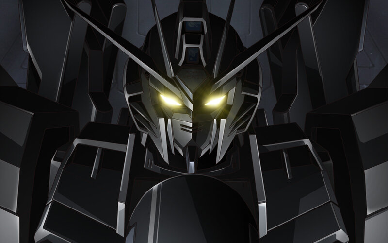 black gundam robot head