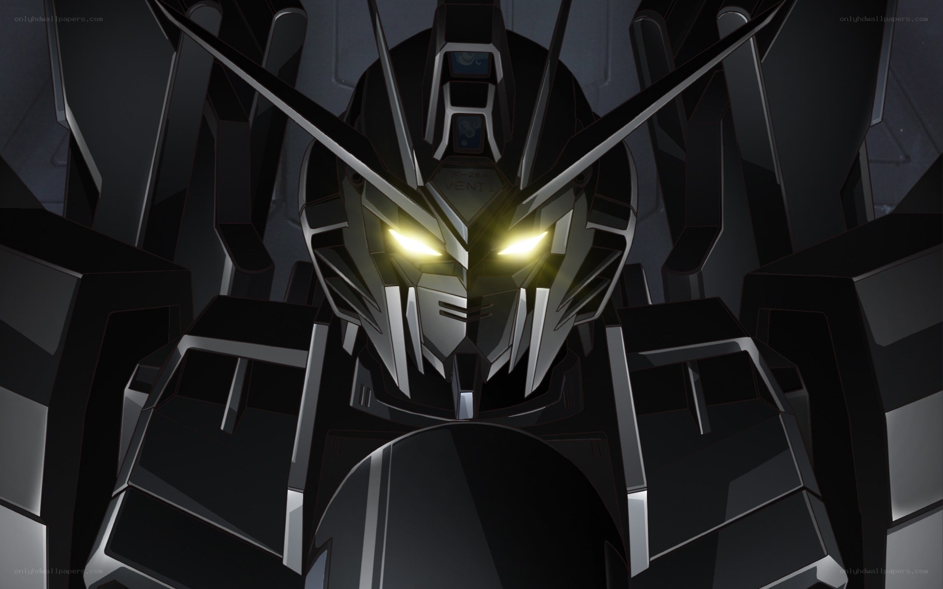 black gundam robot head