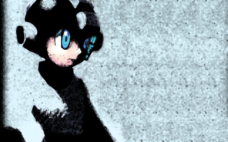 Black-haired Character with Blue Eyes