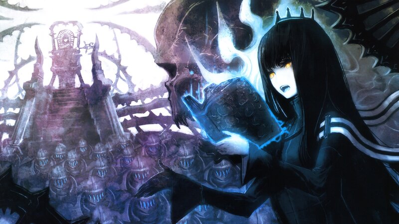 Black-haired Girl with Book — Black