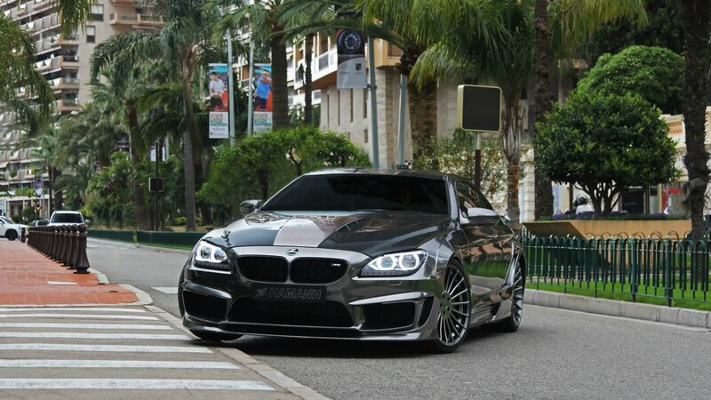 Black Hamann BMW on city street