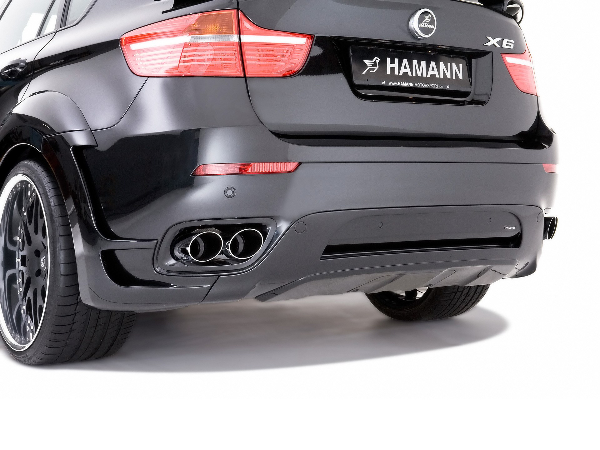 black hamann x6 suv rear view
