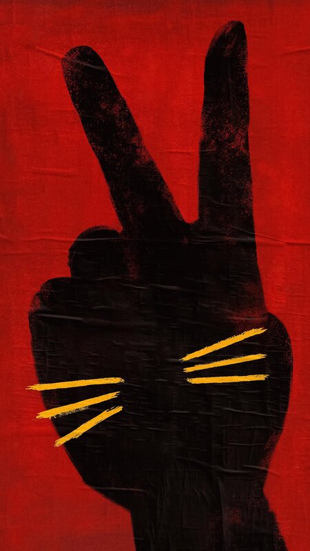 Black Hand Making Peace Sign