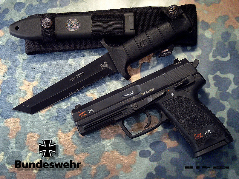 Black Handgun and Knife — Serious
