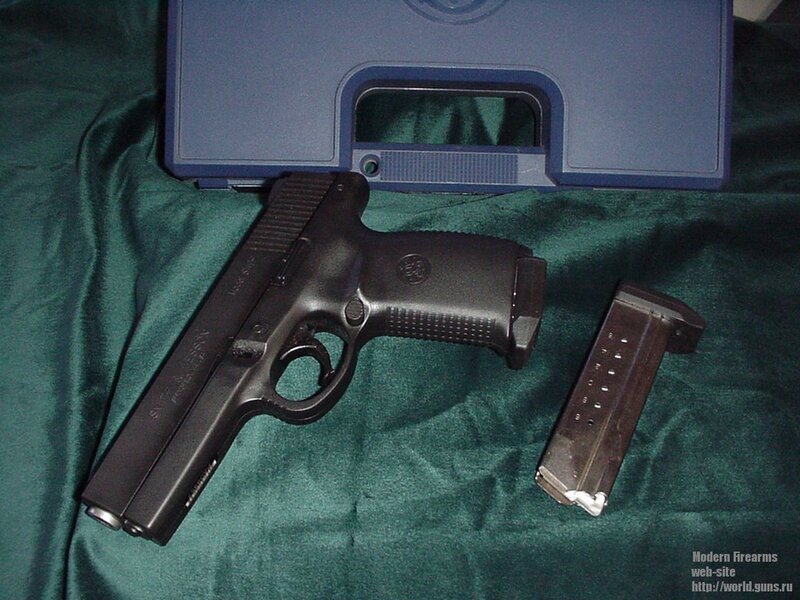 Black Handgun with Magazine — Neutral, Photograph, Case