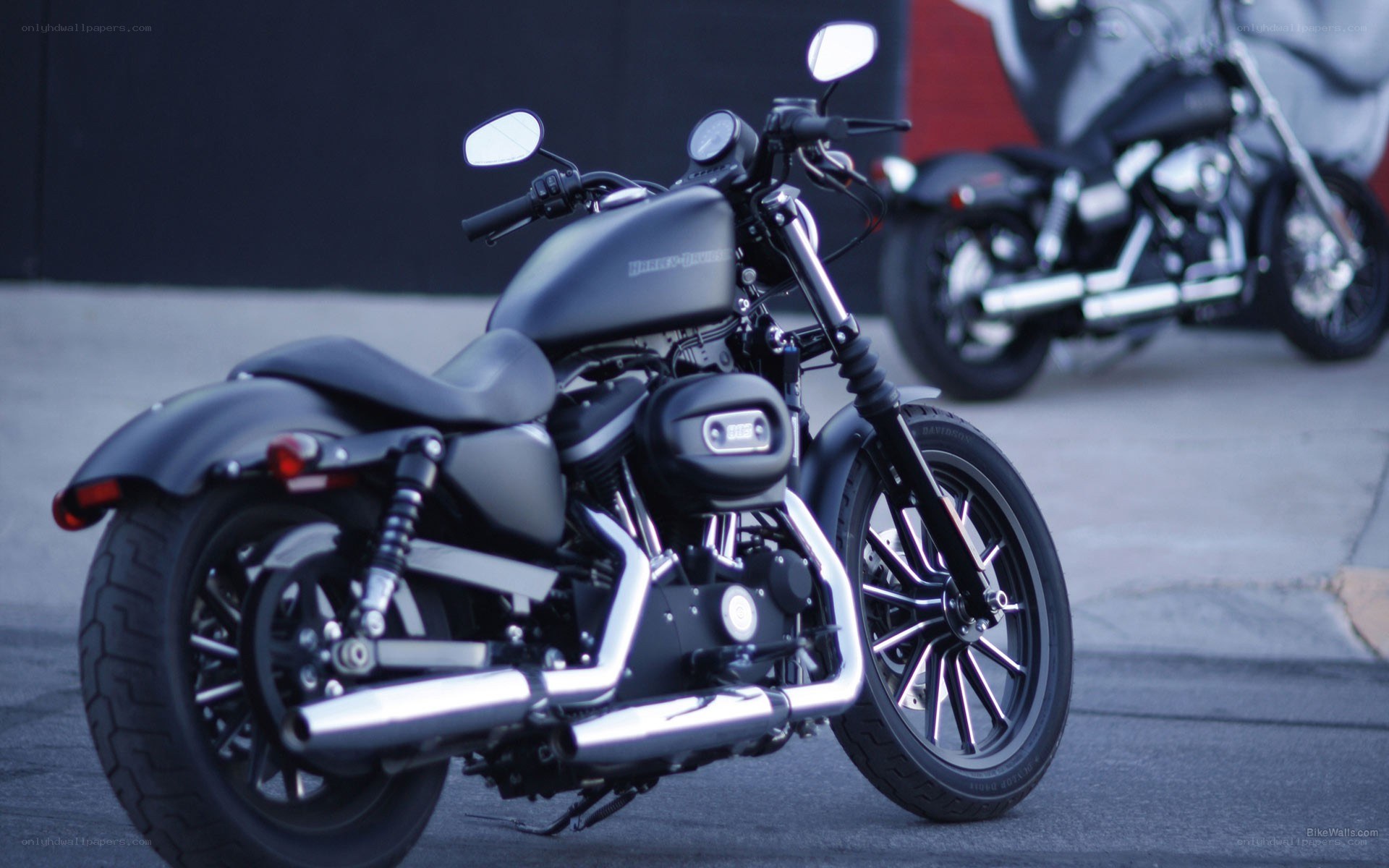 Black Harley-Davidson motorcycle