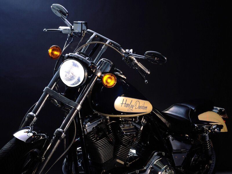 Black Harley-Davidson motorcycle