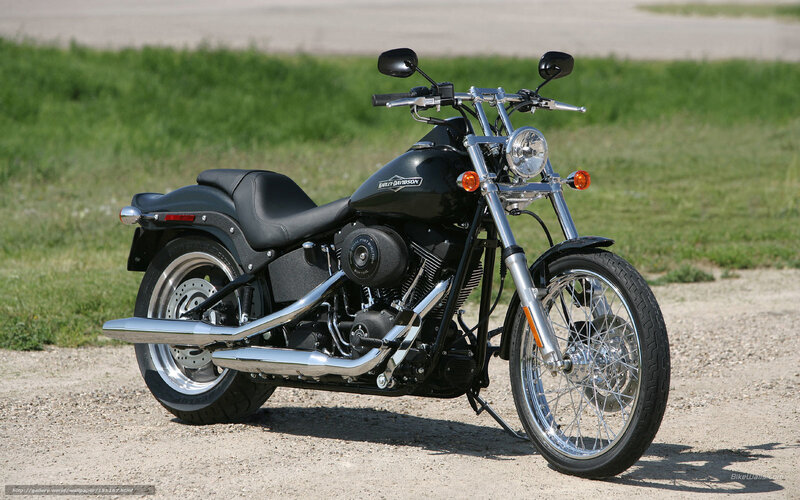 Black Harley-davidson Motorcycle — Calm, Afternoon, Photograph, Grass, Dirt Road