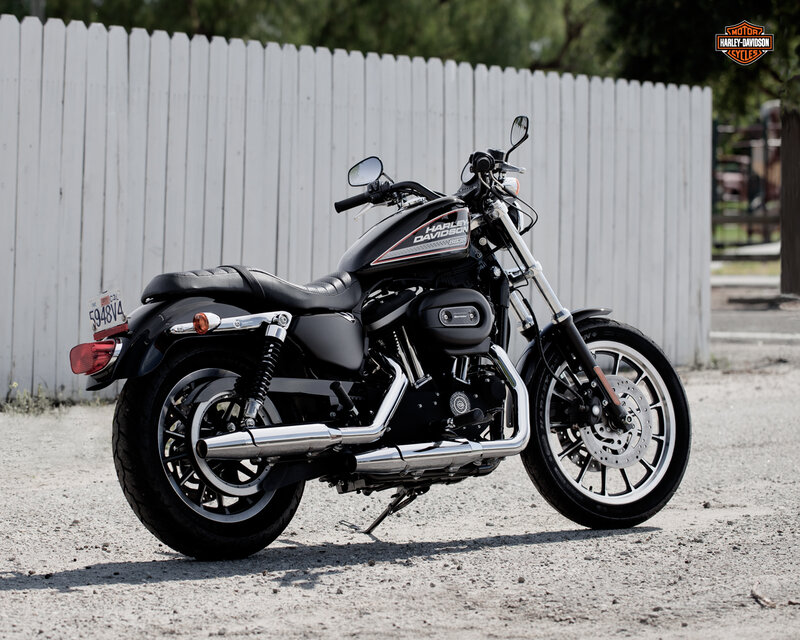 Black Harley-davidson Motorcycle — Calm, Afternoon, Photograph, White Fence