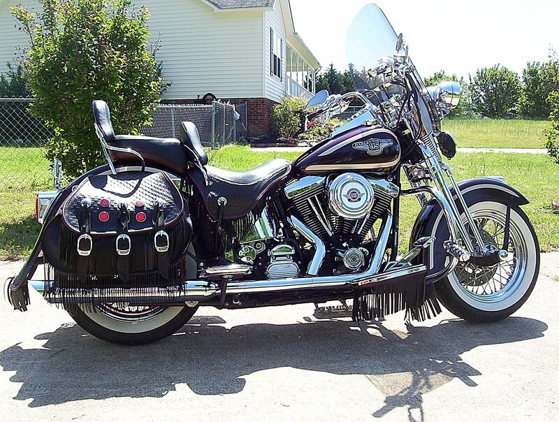 Black Harley-davidson Motorcycle — Calm, Afternoon