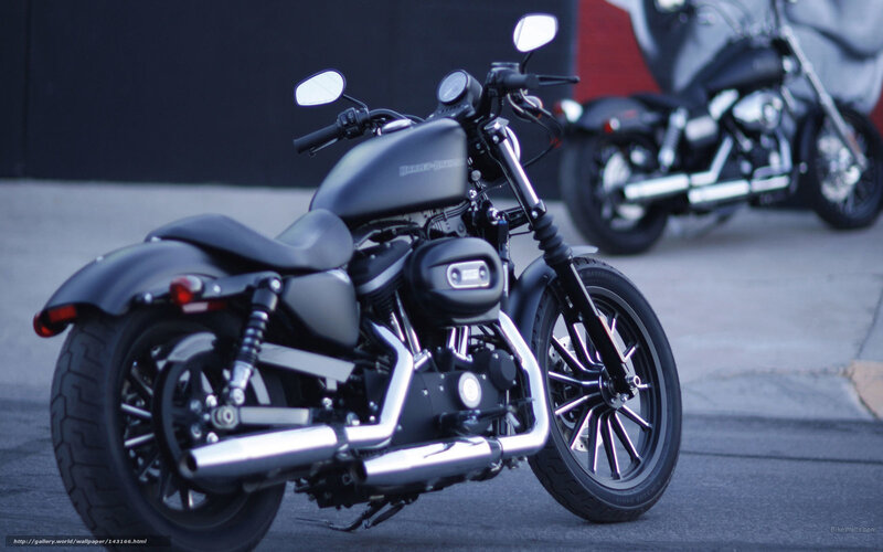 Black Harley-davidson Motorcycle — Calm, Photograph