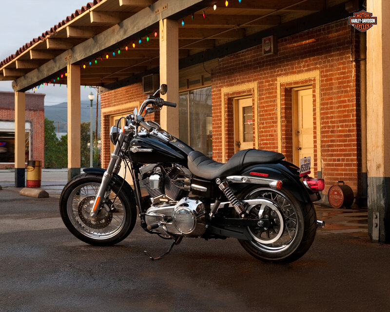 Black Harley-davidson Motorcycle — Calm, Sunset, Photograph
