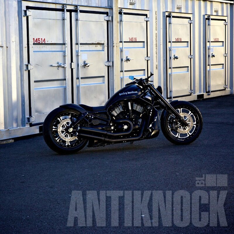 Black Harley-davidson Motorcycle — Dramatic, Afternoon