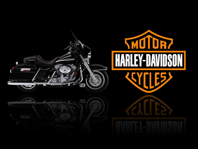 Black Harley-davidson Motorcycle — Dramatic, Photograph, Logo
