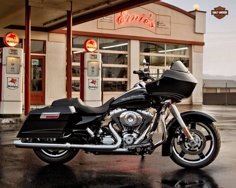 Black Harley-davidson Motorcycle — Dramatic, Sunset, Photograph