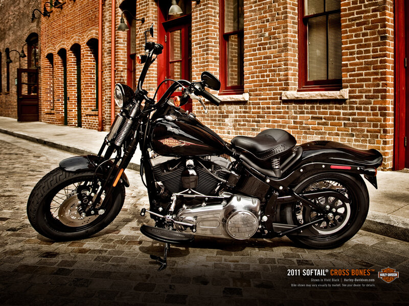 Black Harley-davidson Motorcycle — Dramatic