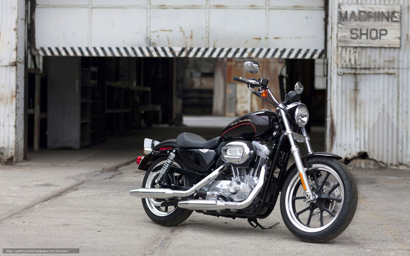 Black Harley-davidson Motorcycle — Industrial, Photograph