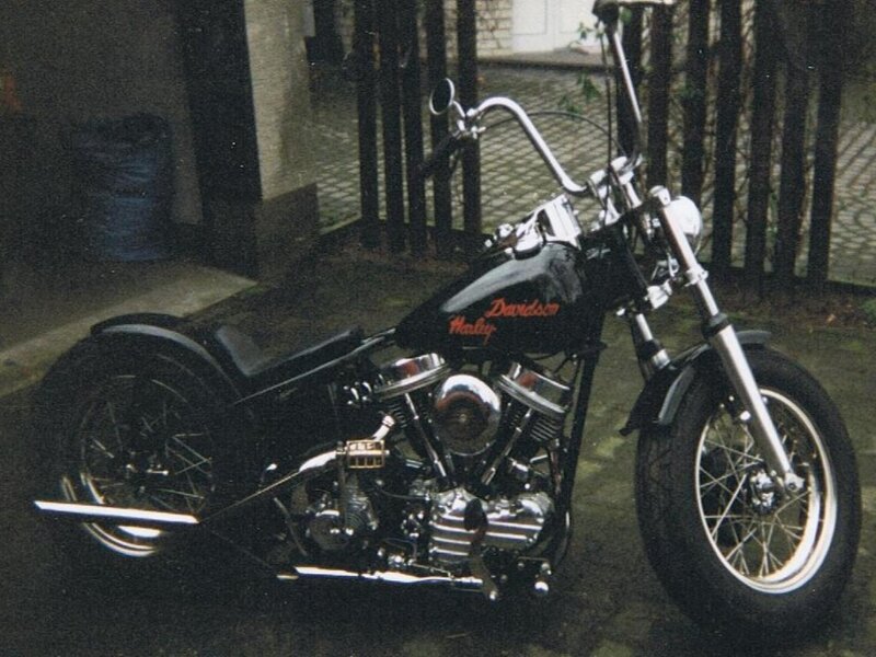 Black Harley-davidson Motorcycle — Neutral, Photograph, Fence