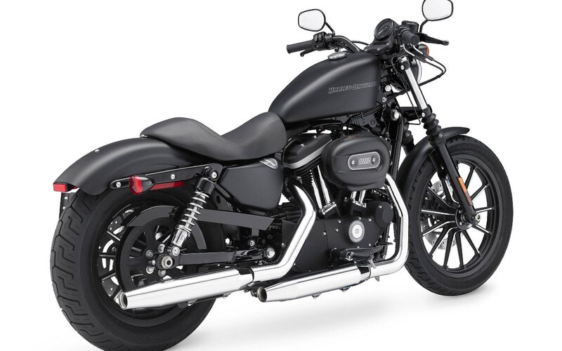 Black Harley-davidson Motorcycle — Neutral, Photograph, Seat, Exhaust Pipes, Handlebars