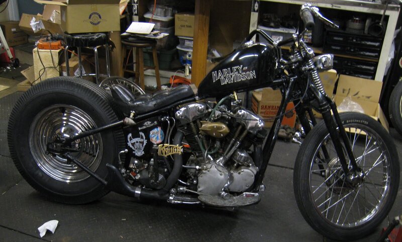 Black Harley-davidson Motorcycle — Neutral, Photograph, Workshop