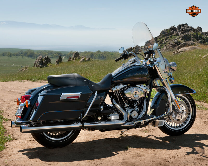Black Harley-davidson Motorcycle — Serene, Afternoon, Photograph
