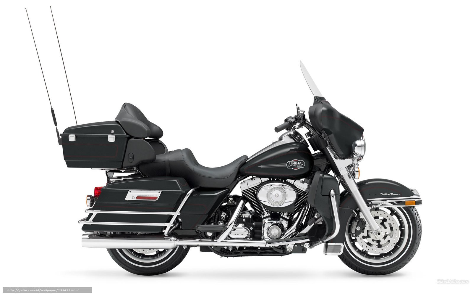 black harley-davidson touring motorcycle