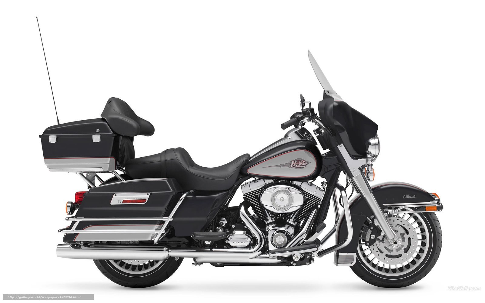 black harley-davidson touring motorcycle