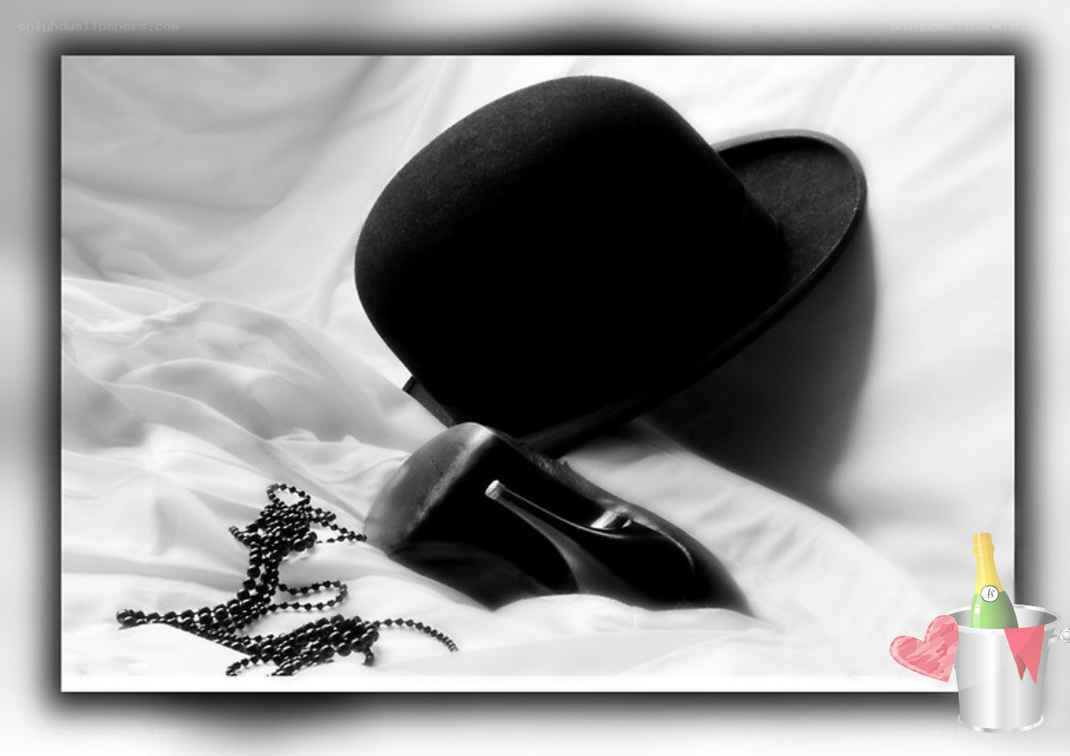black hat and high heels