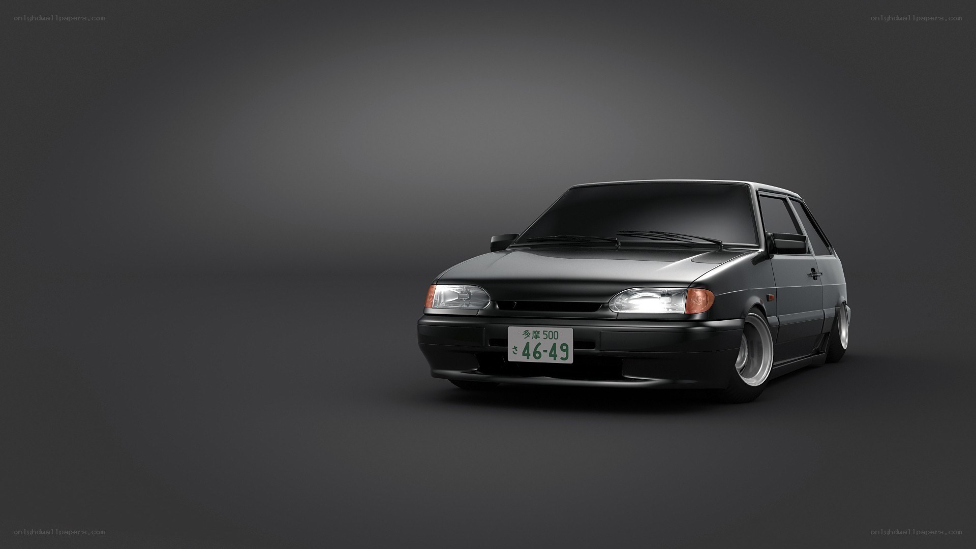 black hatchback car
