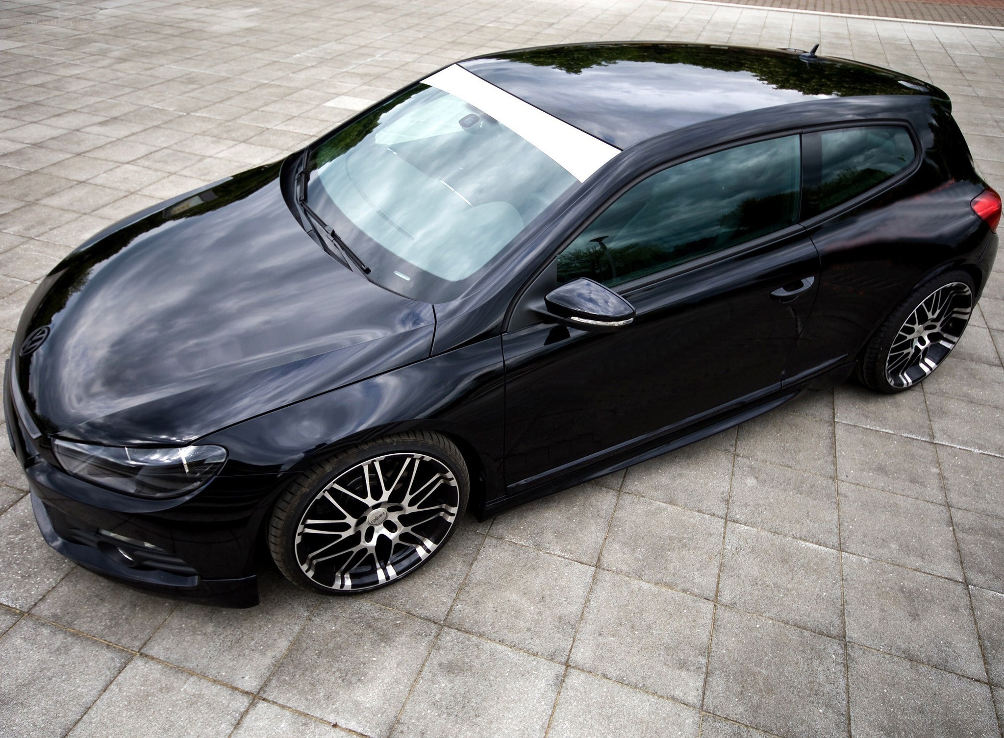 black hatchback car