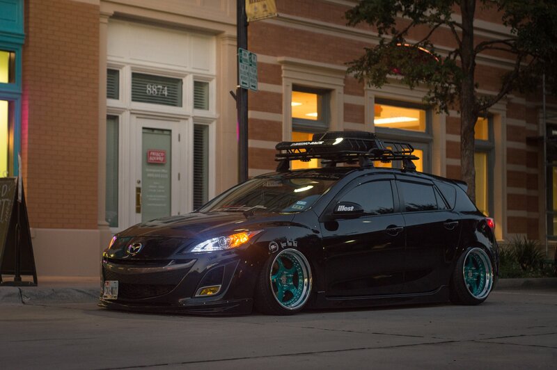 Black Hatchback Car — Calm, Night